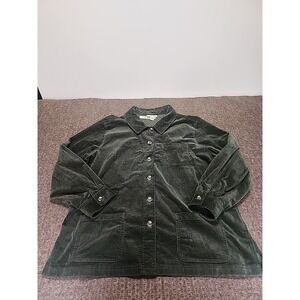 Dark Green Corduroy Jacket "Shacket" Appleseeds‎ Size XL